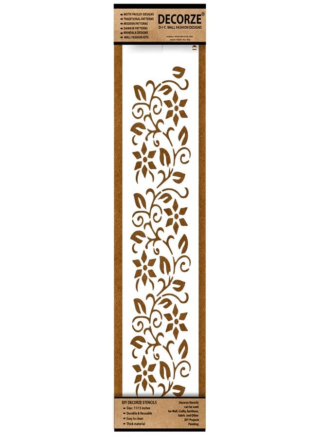 DECORZE Painting Stencils | Wall Stencils for Home| Living Room| Bedroom Painting | Stencil Border Painting | Pattern Stencil | D Border Stencils (DB-03) - Image 4